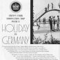 1937 Germany Tourism Ad "Holiday In Germany"