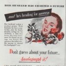1948 Mutual Benefit Life Insurance Company Ad "Her Husband"