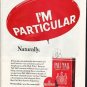 1965 Pall Mall Cigarettes Ad "I'm Particular"