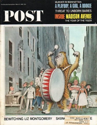 1965 Saturday Evening Post Cover Page "Madison Avenue" ~ March 13, 1965