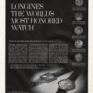 1965 Longines-Wittnauer Watch Ad "most honored product"