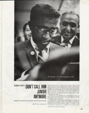 1965 Sammy Davis Article "Don't call him Junior"