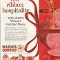 1961 Wilson's Certified Meats Ad "red ribbon hospitality"