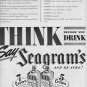 1937 Seagram's Ad "Think Before You Drink"