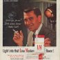 1958 L&M Cigarettes Ad "Jack Webb -- Star of Dragnet"