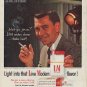 1958 L&M Cigarettes Ad "Jack Webb -- Star of Dragnet"
