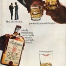 1965 Ballantine's Scotch Ad "Men like Scotch"