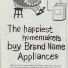 1961 Brand Name Appliances Ad "happiest homemakers"