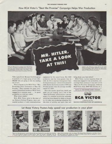 1942 RCA Victor Ad "Mr. Hitler"