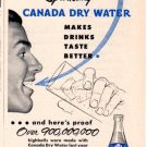 1953 Canada Dry Water Ad "Taste Tells!"