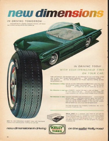1965 Kelly Tires Ad "new dimensions"
