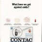 1965 Contac Cold Medicine Ad "against colds"