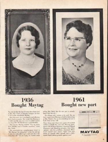 1961 Maytag Ad "Bought Maytag"
