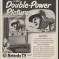 1953 Motorola Television Ad "Double-Power Picture"