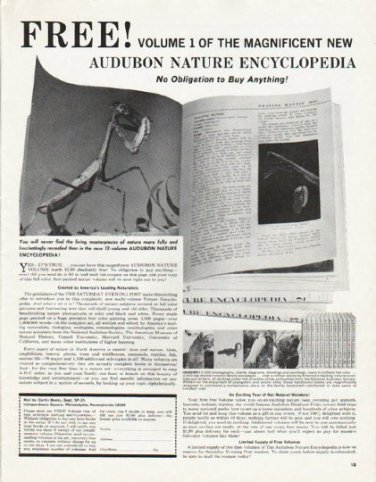 1965 Audubon Nature Encyclopedia Ad "Volume 1"