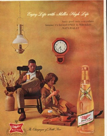 1961 Miller Beer Ad "Same good taste"