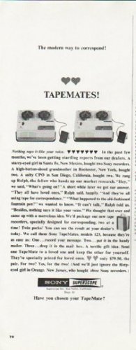 1965 SONY Ad "Tapemates"