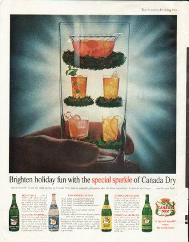 1961 Canada Dry Ad "holiday fun"