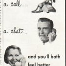 1956 Bell Telephone System Ad "A thought"