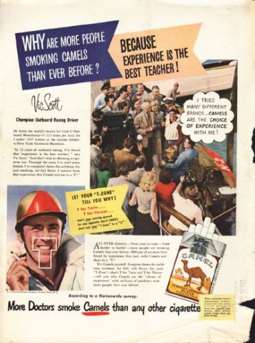 1948 Camel Cigarettes Ad "Vic Scott"