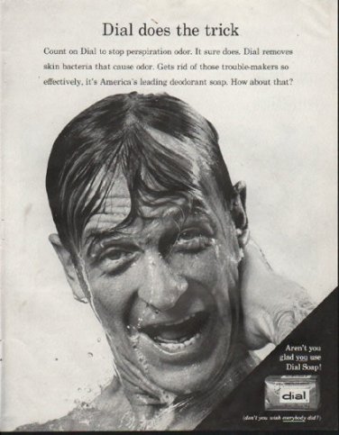 1964 Dial Soap Ad "does the trick"