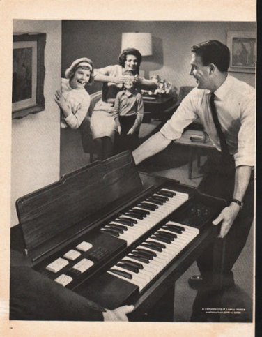 1961 Lowrey Organ Ad "Lowrey Starlet"