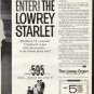1961 Lowrey Organ Ad "Lowrey Starlet"