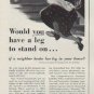 1952 The Hartford Insurance Ad "leg to stand on"