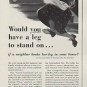 1952 The Hartford Insurance Ad "leg to stand on"