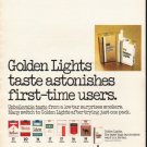 1980 Golden Lights Cigarettes Ad "taste astonishes"