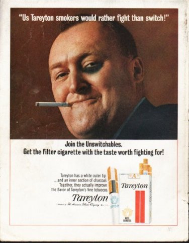 1965 Tareyton Cigarettes Ad "rather fight than switch"