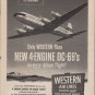 1953 Western Air Lines Ad "4-Engine DC-6B"