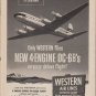 1953 Western Air Lines Ad "4-Engine DC-6B"