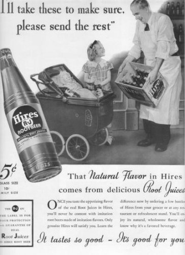 1937 Hires Root Beer Ad "Send The Rest"