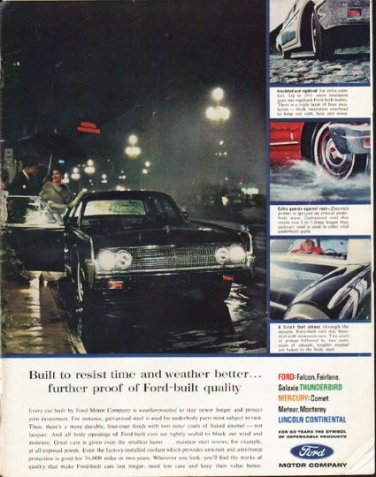 1963 Ford Ad "resist time" ~ (model year 1963)