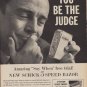 1960 Schick Electric Razor Ad "You be the judge"