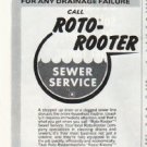 1965 Roto-Rooter Ad "any drainage failure"