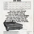 1965 Plymouth Belvedere Ad "Charts are dull" ~ (model year 1965)