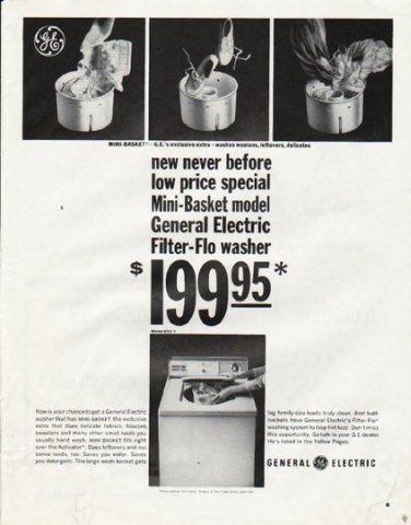 1965 General Electric Ad "new never before"