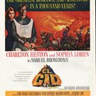 1961 El Cid Ad ~ Charlton Heston and Sophia Loren