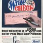 1965 Rexall Ad "Write your own Check"