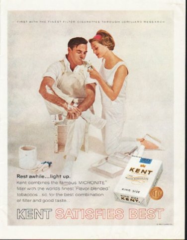1964 Kent Cigarettes Ad "Rest awhile"