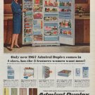 1967 Admiral Refrigerator Ad "5 Features"