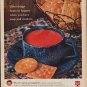 1961 Campbell's Soup Ad "soup and crackers"