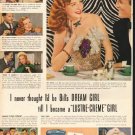 1948 Lustre-Creme Shampoo Ad "Bill's Dream Girl"