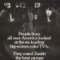 1972 Zenith Television Ad "Which Color TV"