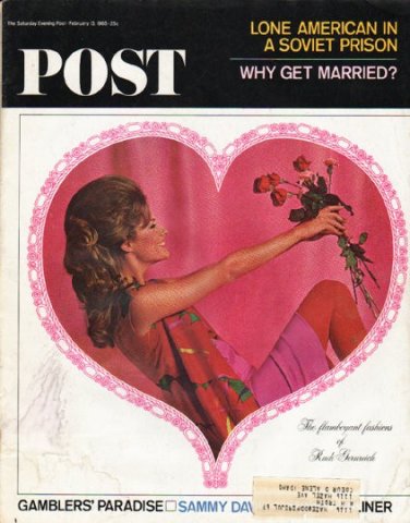 1965 Saturday Evening Post Cover Page "Rudi Gernreich" ~ February 13, 1965