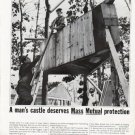 1965 Massachusetts Mutual Life Insurance Ad "man's castle"