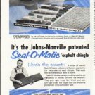1956 Johns-Manville Ad "Holds fast"