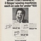 1972 Singer Sewing Machine Ad "WOW"
